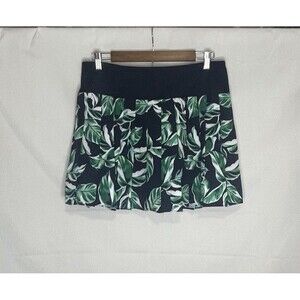 Tommy Bahama Active Skort Women’s M Leaf Print Navy Lined Shorts Pocket Stretch
